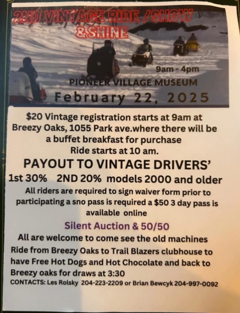 Pioneer Village Museum Vintage Ride & Show February 22, 2025